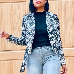 Michael Kors Leather Motorcycle Jacket